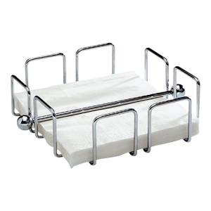 Servetstandaard afm. 19x19x7cm. chroom