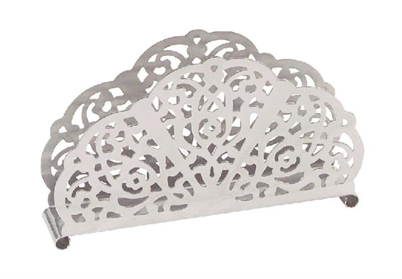 Servettenstandaard afm. 14x8,5cm. rvs