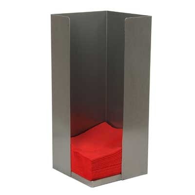 SERVIETTENSTÄNDER ABM. 16,5 x 16,5 x 37,5 cm. WEISSER EDELSTAHL