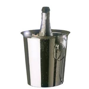CHAMPAGNER-/WEINKÜHLER DURCHM. 19CM. HG . 19CM. Edelstahl