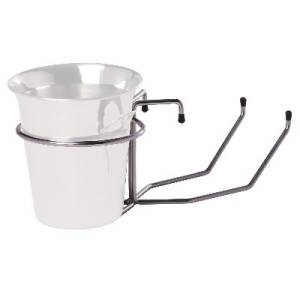 SUPPORT DE TABLE REFROIDISSEUR À VIN DIAM. 19,5 cm. HG. 51CM. CHROME