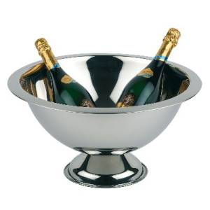 CHAMPAGNE BOWL DIAM. 45CM. HG. 23CM. stainless steel