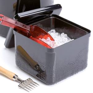 ICE BUCKET SQUARE W/INSERT DIM. 20X20X17CM. INH. 3.4Ltr. PLASTIC