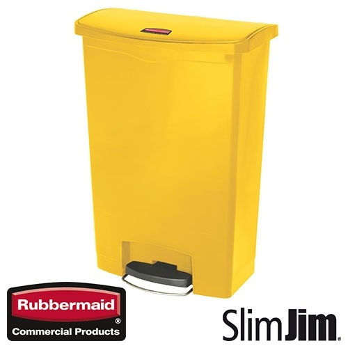 ABFALLBEHÄLTER GELB 30L. FRONTSTUFEN 'SLIM JIM STEP-ON' RUBBERMAID