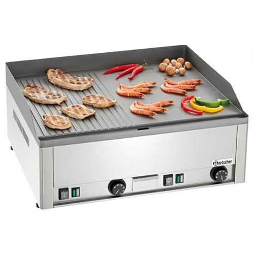 PLAQUE DE CUISSON/GRILLADE GDP 650E-GR (1/2 LISSE, 1/2 NERVURÉE) TAILLE. 66X58X(H)31CM. 400V/50Hz/6kW BARTSCHER