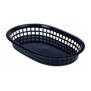 Broodmandje ovaal afm. 27,5x17,5cm. kunststof zwart (set a 6 stuks)