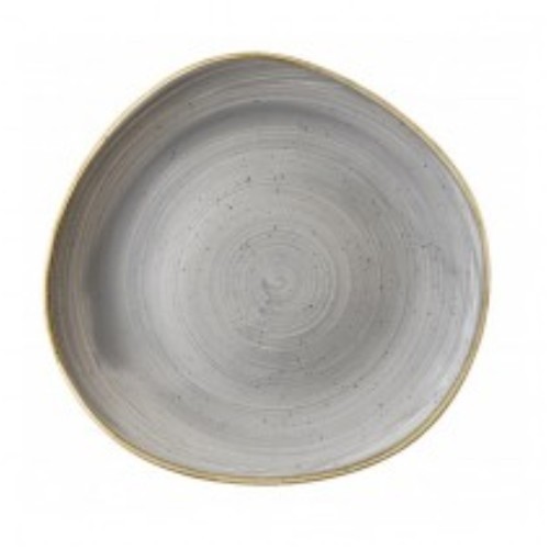Bord rond organic kleur Peppercorn Grey diam. 18,6cm. Churchill Stonecast