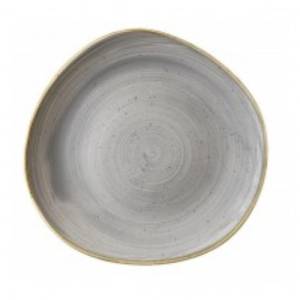 Bord rond organic kleur Peppercorn Grey diam. 18,6cm. Churchill Stonecast