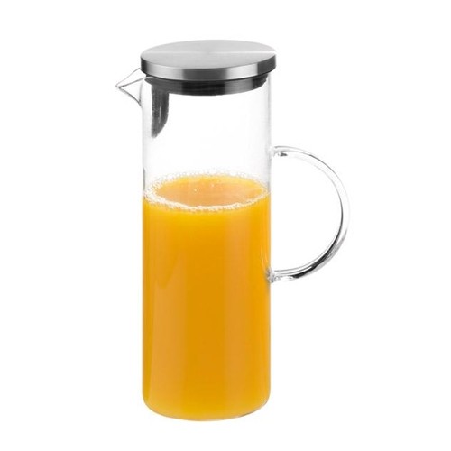 Waterkan inh. 1,5ltr. met deksel glas