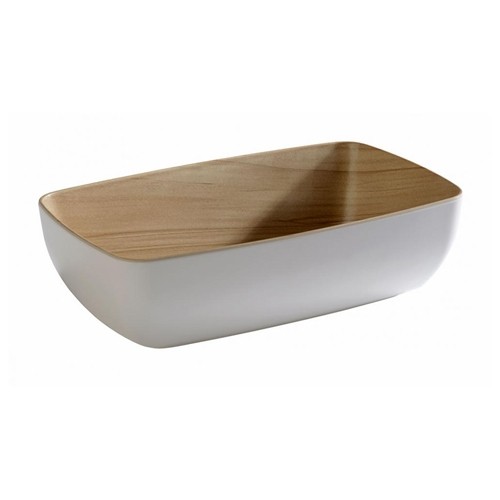 Schaal Frida gn 1/4 melamina houtlook kleur wit