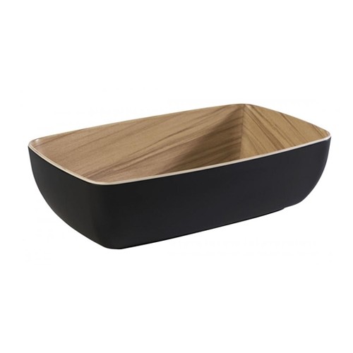 Schaal Frida gn 1/4 melamina houtlook kleur zwart