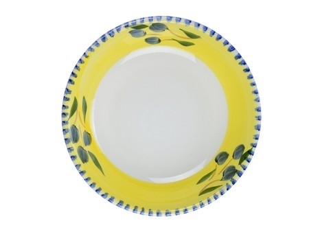 Schaal rond decor olives diam. 40cm.