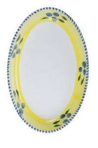 Schaal ovaal decor olives diam. 50cm.