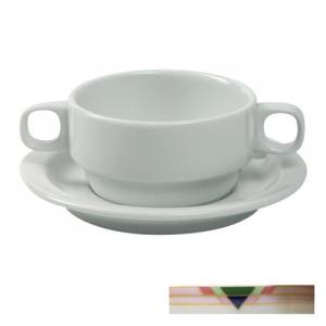 Soepkop europa m/2 oren inh. 25cl. wit m/decor Vila Flor Nova