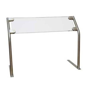 Hoestruit / ademschot (frame, excl. ruit) afm. 75x35x(h)63,5cm. rvs