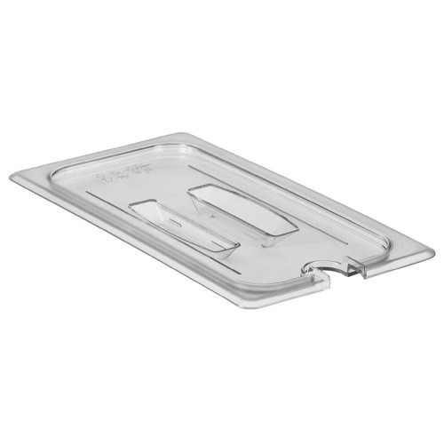 GASTRONORM-HÜLLE AUS POLYCARBONAT MIT LÖFFELSCHNITT GN 1/3 MIT GRIFF FARBE TRANSPARENT