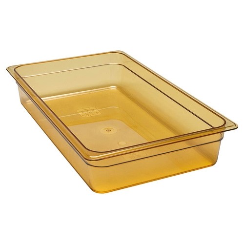 Gastronormbak Hot-Pan zonder deksel gn 1/1-100mm. diep kleur Amber Cambro