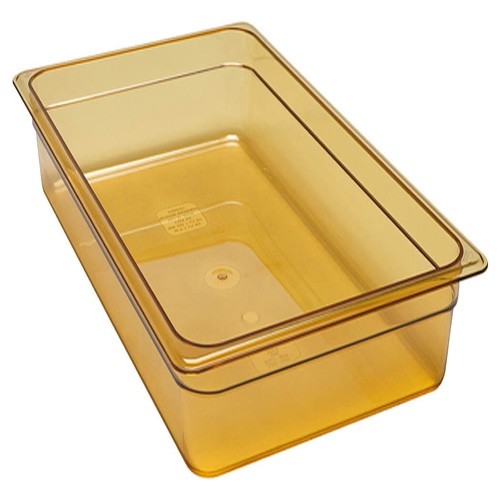 Gastronormbak Hot-Pan zonder deksel gn 1/2-65mm. diep kleur Amber Cambro