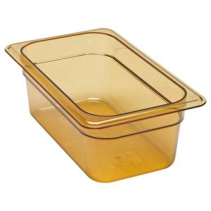 GASTRONOR TRAY HOT-PAN WITHOUT LID GN 1/4-100MM. DEEP COLOR AMBER CAMBRO