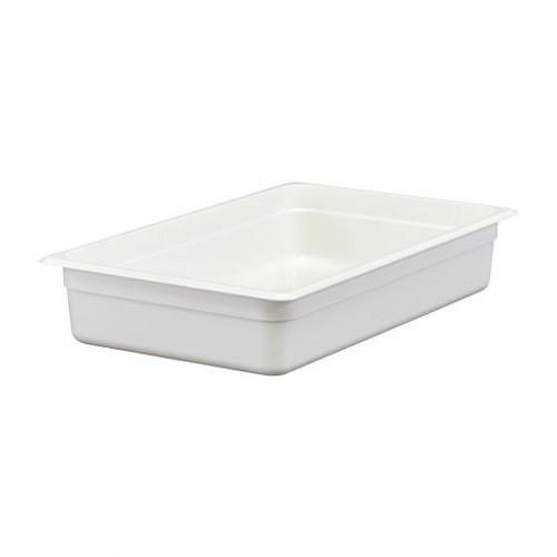 Gastronormbak polycarbonaat wit zonder deksel gn 1/1-100mm. diep