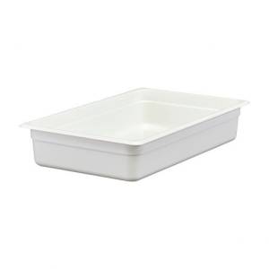 GASTRONORM-BEHÄLTER POLYCARBONAT WEISS OHNE DECKEL GN 1/1-100MM. TIEF