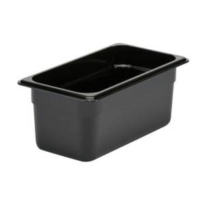 GASTRONORM-BEHÄLTER POLYCARBONAT SCHWARZ OHNE DECKEL GN 1/3-150MM. TIEF