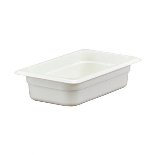 GASTRONORM-BEHÄLTER POLYCARBONAT WEISS OHNE DECKEL GN 1/4-65MM. TIEF