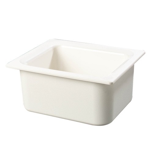Coldmaster gastronormbak gn 1/2 afm. 32,5x26,5x(h)15cm. inh. 5,7 ltr. kleur wit kunststof