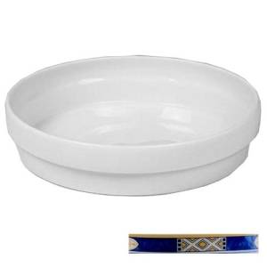 Maaltijdschaal multibowl met vlakke bodem inh. 1l. kleur wit m/Egypto Blue Nova
