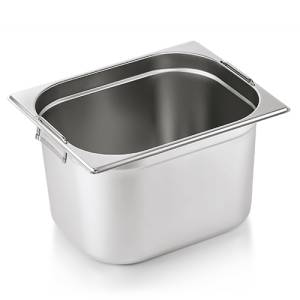 GASTRONORM CONTAINER 1/2GN 200MM. DEEP W/SUNKINABLE HANDLES STAINLESS STEEL