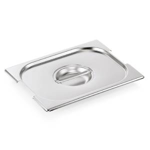 COUVERCLE GASTRONOR 1/2GN AVEC POIGNEE RECUTEE INOX 18/10