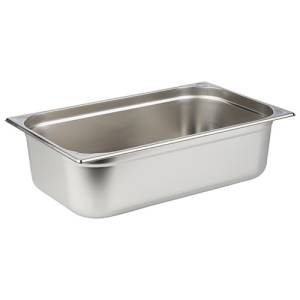 GASTRONORM CONTAINER GN 1/1 15CM. DEEP WITHOUT HANDLES STAINLESS STEEL 18/10 PRO-COOKING