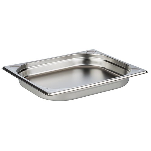 Gastronormbak gn 1/2 4cm. diep zonder grepen rvs 18/10