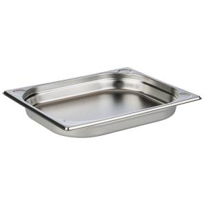 Gastronormbak gn 1/2 4cm. diep zonder grepen rvs 18/10