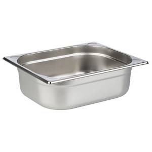 GASTRONORM CONTAINER GN 1/2 10CM. DEEP WITHOUT HANDLES STAINLESS STEEL 18/10 PRO-COOKING