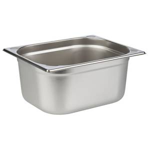 GASTRONORM CONTAINER GN 1/2 15CM. DEEP WITHOUT HANDLES STAINLESS STEEL 18/10 PRO-COOKING