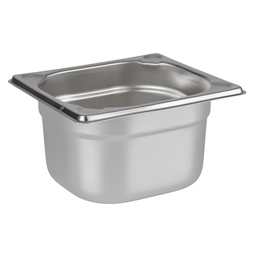 Gastronormbak gn 1/6 10cm. diep zonder grepen rvs 18/10 Pro-Cooking