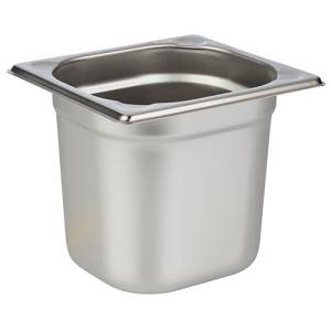 Bac gastronorme GN 1/6 15 cm de profondeur sans poignées, acier inoxydable 18/10 Pro-Cooking