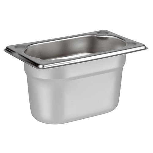 Gastronormbak gn 1/9 10cm. diep zonder grepen rvs 18/10 Pro-Cooking