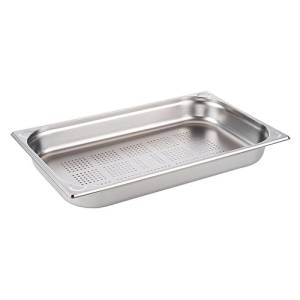 GASTRONORM CONTAINER GN 1/1-65MM. DEEP PERFORATED WITHOUT HANDLES STAINLESS STEEL 18/10 PRO-COOKING