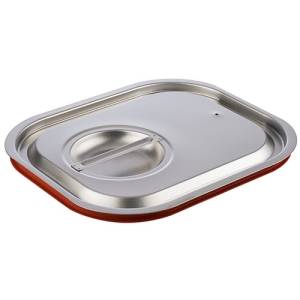 COUVERCLE GASTRONOM 1/2GN AVEC JOINT SILICONE INOX 18/10