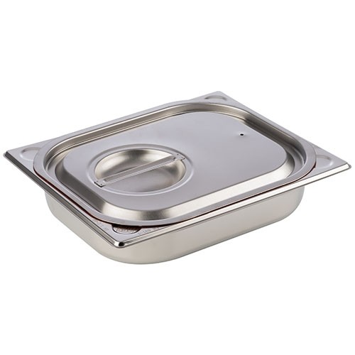 Gastronormdeksel 1/2gn m/siliconenafdichting rvs 18/10