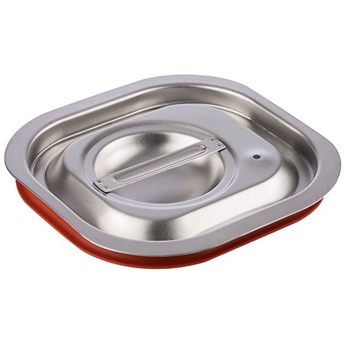 Gastronormdeksel 1/6gn m/siliconenafdichting rvs 18/10