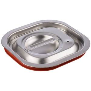 COUVERCLE GASTRONOR 1/6GN AVEC JOINT SILICONE INOX 18/10