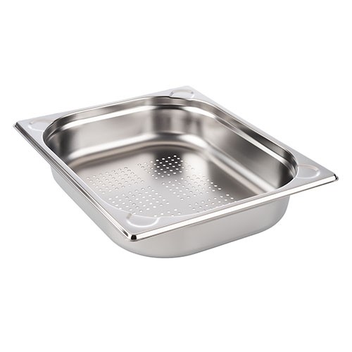 Gastronormbak 1/2-65mm. diep  geperforeerd z/grepen rvs 18/10 Pro-Cooking