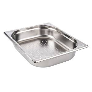 GASTRONORM CONTAINER 1/2-65MM. DEEP PERFORATED WITHOUT HANDLES STAINLESS STEEL 18/10 PRO-COOKING