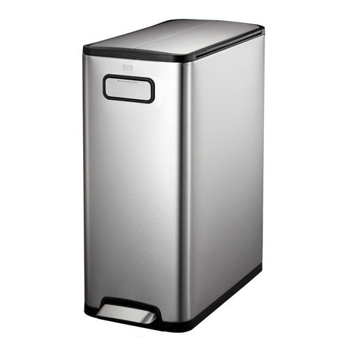 POUBELLE À PÉDALE ECOFLY CONT. 45 litres. ACIER INOXYDABLE MAT EKO