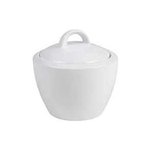 Suikerpot m/deksel afm. 10x8cm. off White Nobel Extra Durable