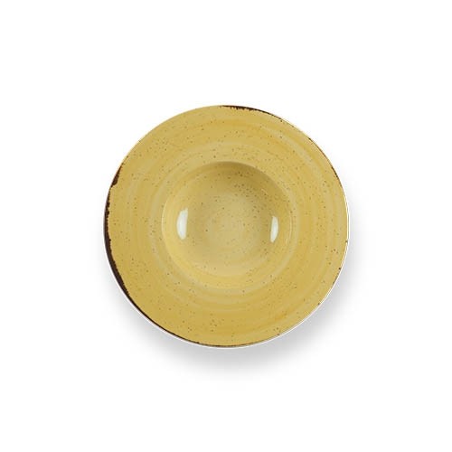 Coupebord diep diam. 29cm. Saturno Nature kleur yellow