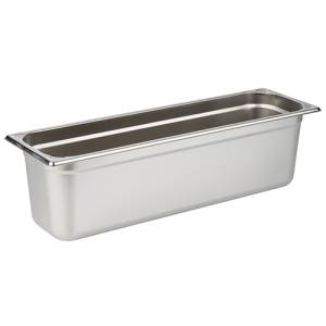 Gastronormbak gn 2/4 15cm. diep zonder grepen rvs 18/10